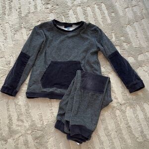 Andy & Evan Gray on Gray crewneck fleece and jogger set 6 EUC